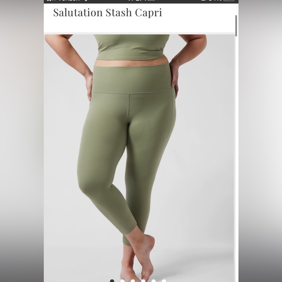NWT Athleta Salutation Stash Pocket II Capri - Picture 1 of 7